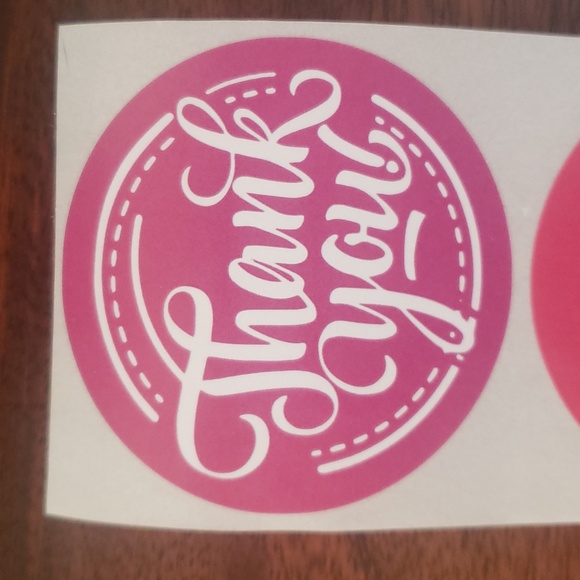 3/$15 THANK YOU STICKERS Set of 50 LARGE 2" PINK BLUE MAGENTA NAVY TEAL - Picture 3 of 8